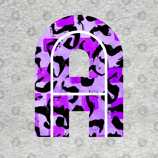 Abstract Letter A Watercolour Leopard Print Alphabet by Squeeb Creative